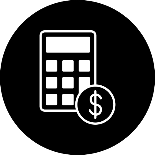 Icon featuring a calculator and dollar symbol, illustrating fast and secure payouts for luxury items.